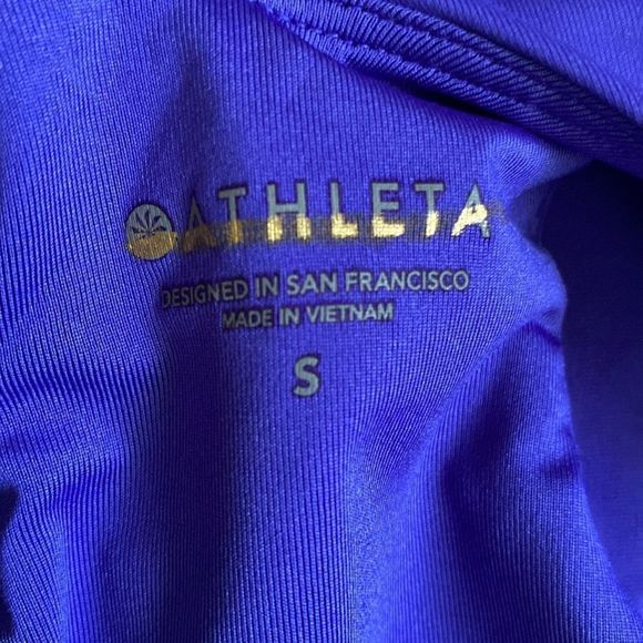 Athleta A-C Conscious Crop Bikini Top Yacht Blue Small NWT​ - Picture 4 of 7